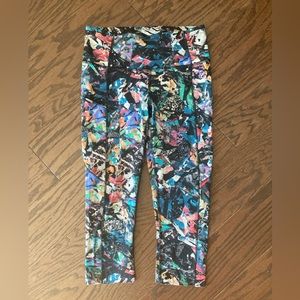 Lululemon Leggings Fast & Free Crop II *Nulux 19" In Crush Multi